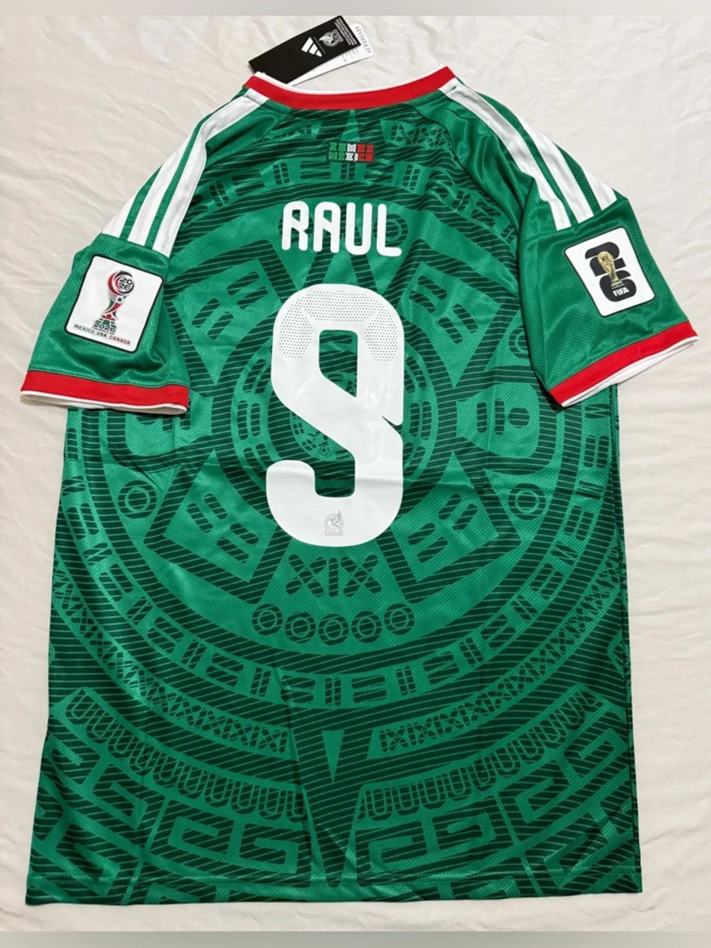 Mexico 2026 World Cup Home Soccer Jersey# Raul 9# NWT #Adult - Picture 2 of 2